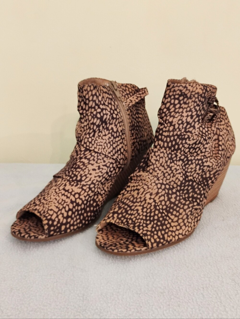 Blowfish Peep-toe Wedge Booties - Size 9